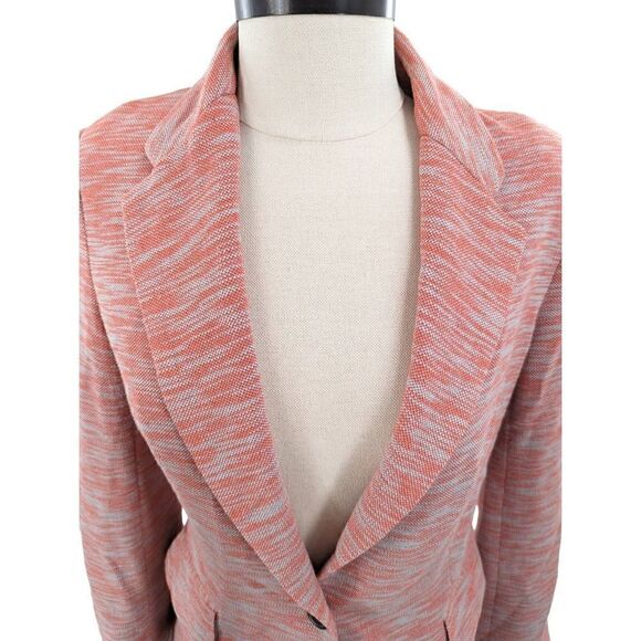 Cartonnier Women's Orange and Light Blue Printed Blazer Size Small - Picture 9 of 15
